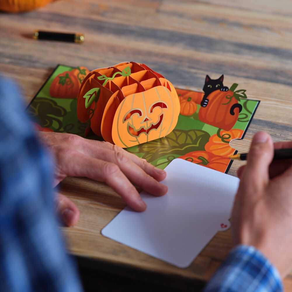 Lovepop - Halloween - Kürbis 3D Pop - Up Karte - Onlineshop für außergewöhnliche Grußkarten und Paper Art - Online kaufen