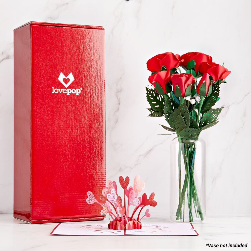 Lovepop - Handgefertigte Papierrosen + 3D Pop - Up Karte im Geschenkkarton - Onlineshop für außergewöhnliche Grußkarten und Paper Art - Online kaufen