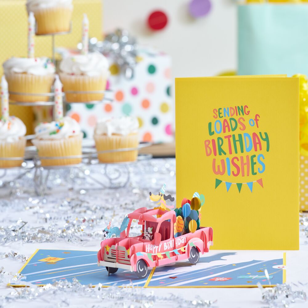 Lovepop - Happy Birthday Truck 3D Pop - Up Karte - Onlineshop für außergewöhnliche Grußkarten und Paper Art - Online kaufen