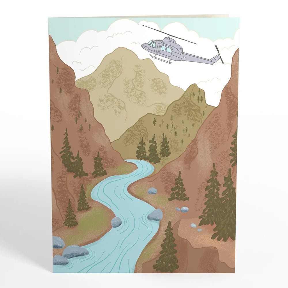 Lovepop - Helikopter Hubschrauber 3D Pop-Up Karte - Onlineshop für außergewöhnliche Grußkarten und Paper Art - Online kaufen