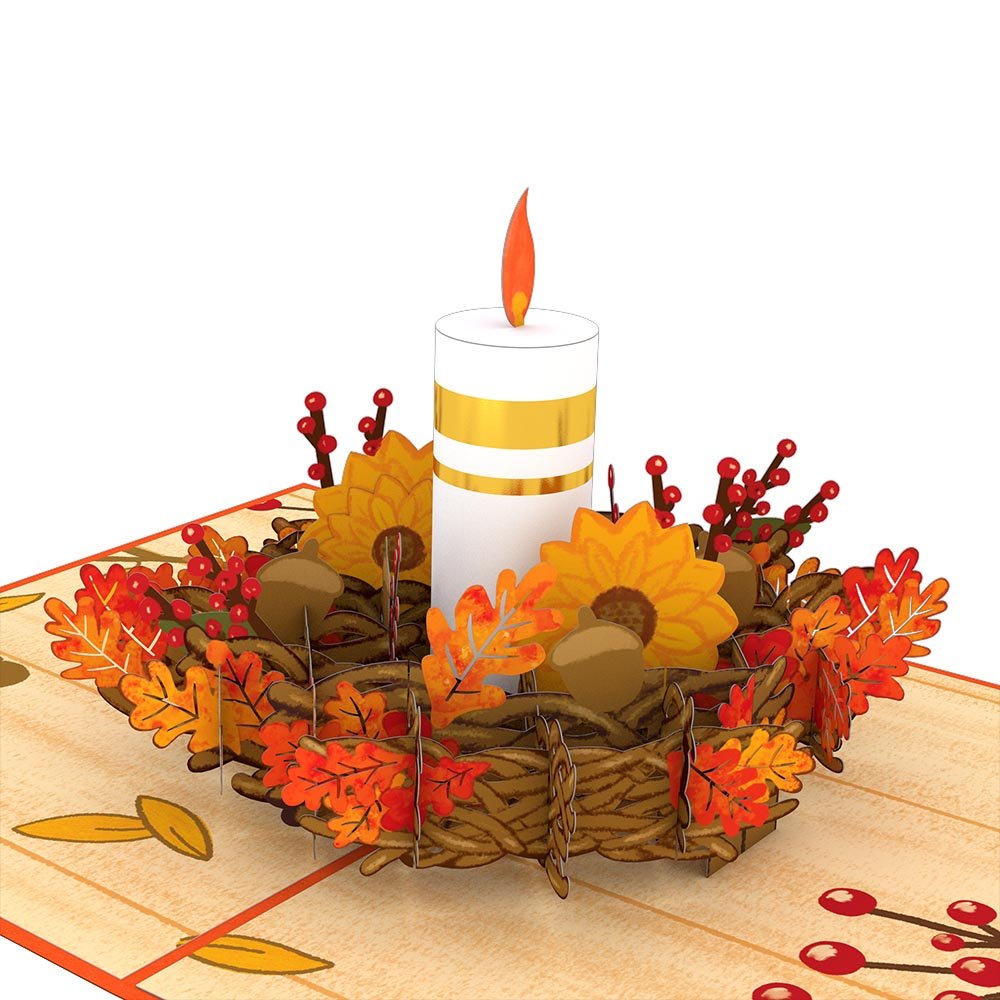 Lovepop - Herbstkerze 3D Pop - Up Karte - Onlineshop für außergewöhnliche Grußkarten und Paper Art - Online kaufen