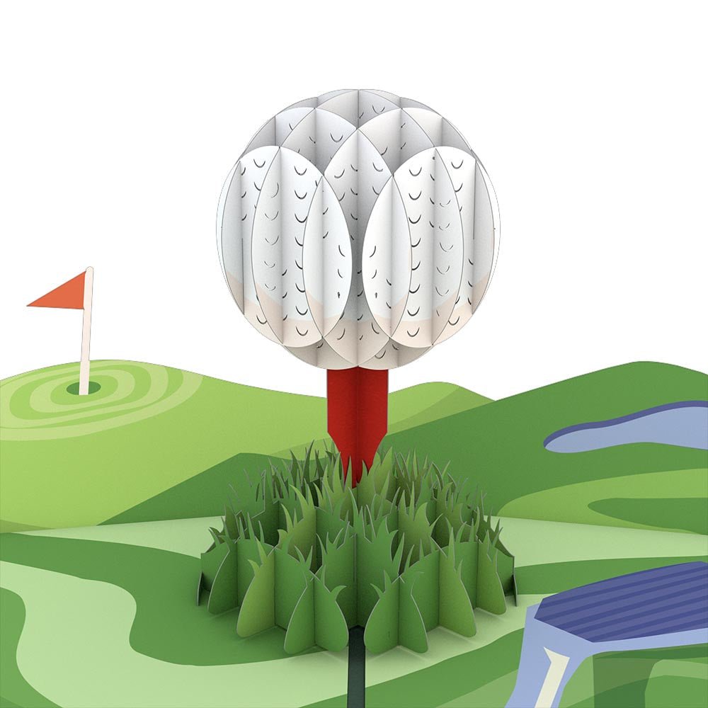 Lovepop - Hole - in - One Golf 3D Pop - Up Karte - Onlineshop für außergewöhnliche Grußkarten und Paper Art - Online kaufen