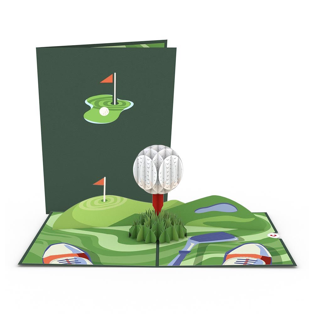 Lovepop - Hole - in - One Golf 3D Pop - Up Karte - Onlineshop für außergewöhnliche Grußkarten und Paper Art - Online kaufen