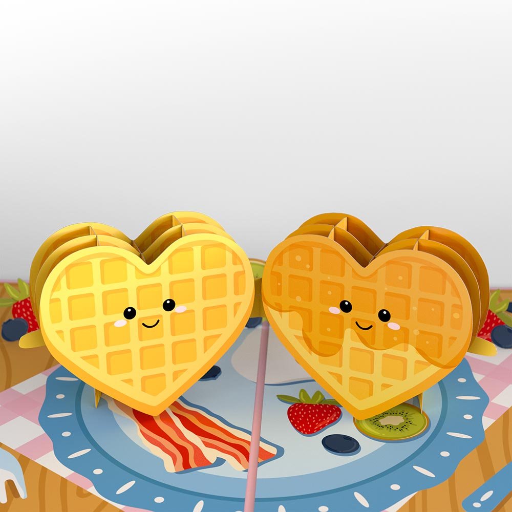 Lovepop - I Like You A Waffle - Lot 3D Pop - Up Karte - Onlineshop für außergewöhnliche Grußkarten und Paper Art - Online kaufen