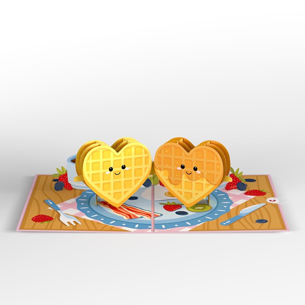 Lovepop - I Like You A Waffle - Lot 3D Pop - Up Karte - Onlineshop für außergewöhnliche Grußkarten und Paper Art - Online kaufen