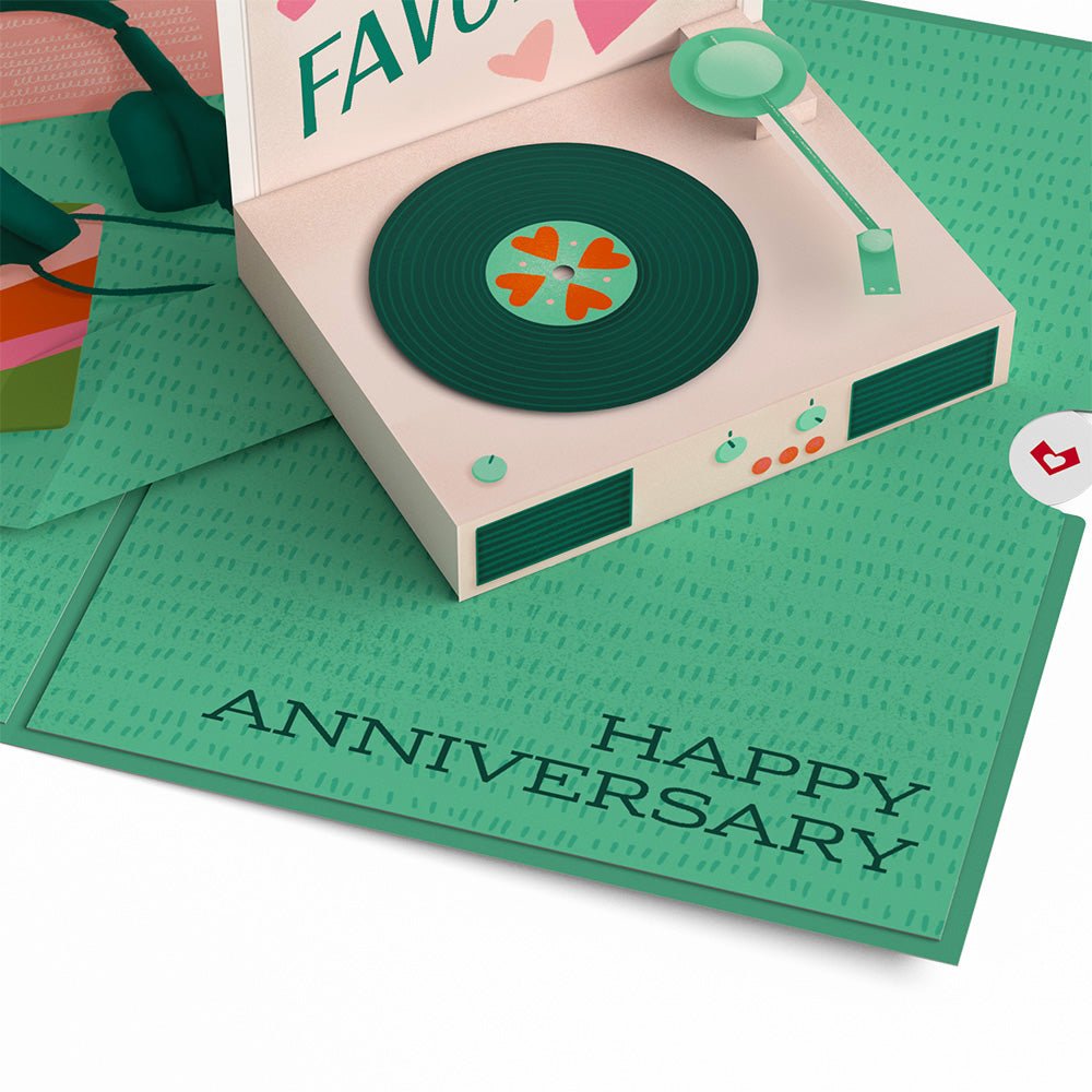 Lovepop - Just for the Record Jubiläum 3D Pop - Up Karte - Onlineshop für außergewöhnliche Grußkarten und Paper Art - Online kaufen