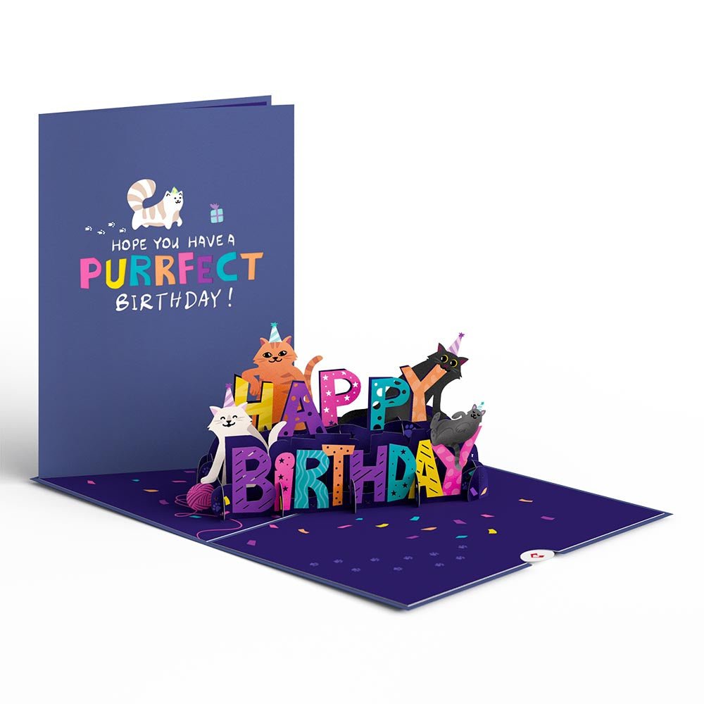 Lovepop - Katzen Geburtstag 3D Pop - Up Karte - Onlineshop für außergewöhnliche Grußkarten und Paper Art - Online kaufen