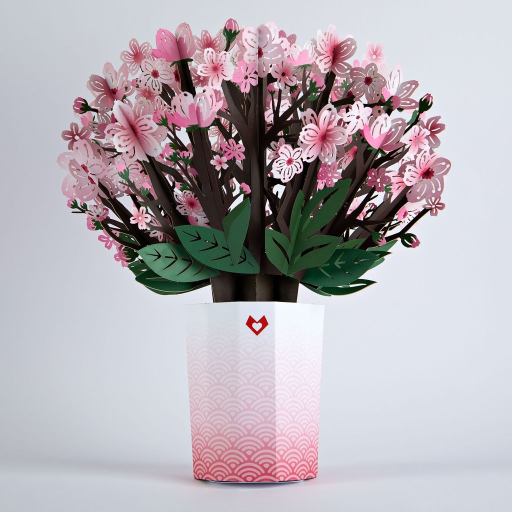 Lovepop - Kirschblüten & Lilienblüten 3D Pop - Up Karte + Bouquet Set - Onlineshop für außergewöhnliche Grußkarten und Paper Art - Online kaufen