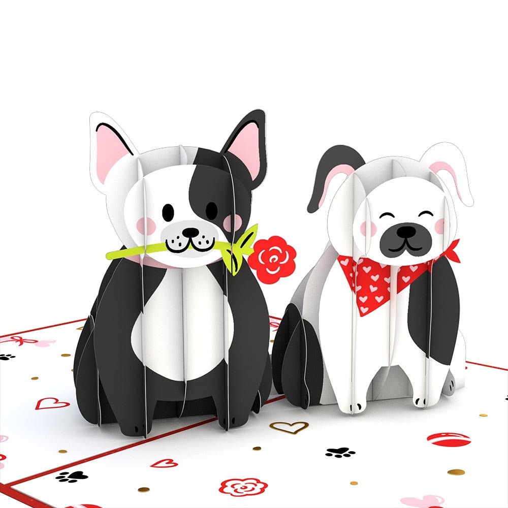 Lovepop - Liebes - Hunde 3D Pop - Up Karte - Onlineshop für außergewöhnliche Grußkarten und Paper Art - Online kaufen