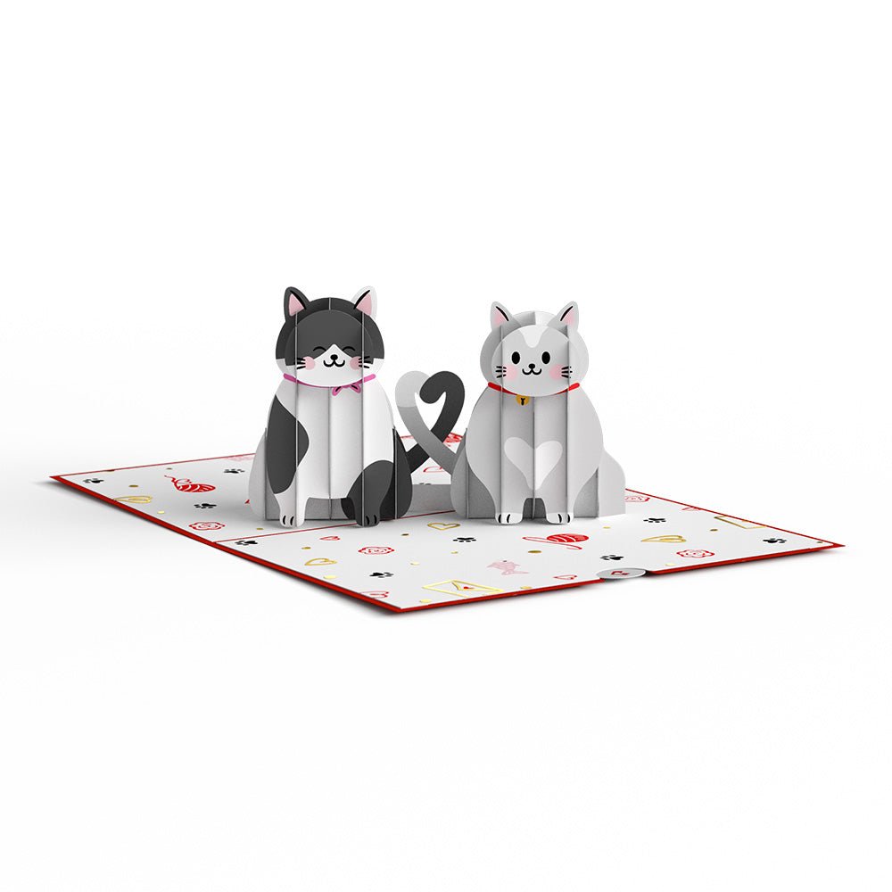 Lovepop - Liebes - Katzen 3D Pop - Up Karte - Onlineshop für außergewöhnliche Grußkarten und Paper Art - Online kaufen