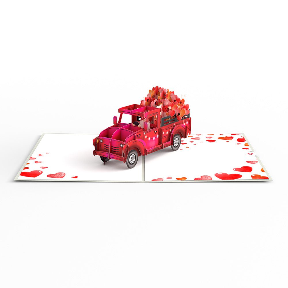 Lovepop - Liebes LKW 3D Pop - Up Karte - Onlineshop für außergewöhnliche Grußkarten und Paper Art - Online kaufen