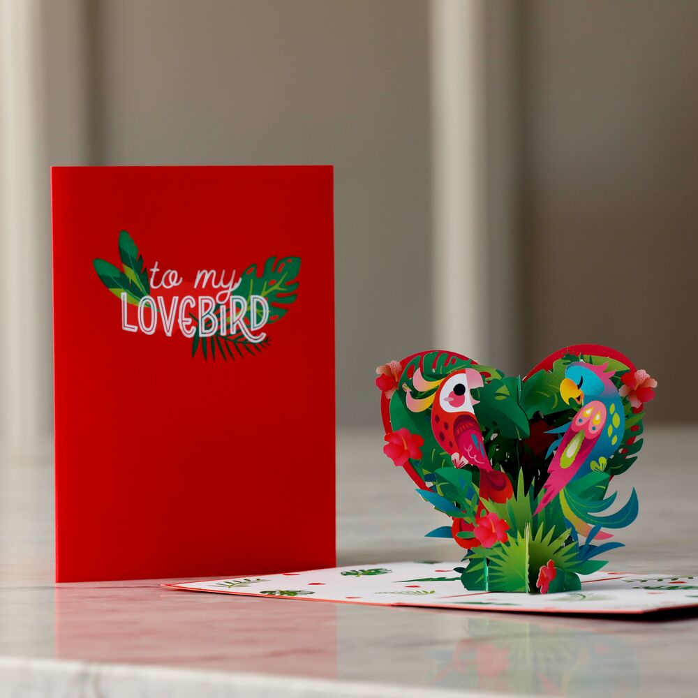 Lovepop - Liebesvogel 3D Pop - Up Karte - Onlineshop für außergewöhnliche Grußkarten und Paper Art - Online kaufen