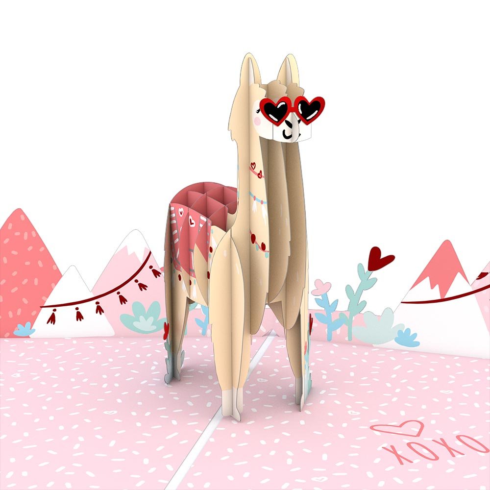 Lovepop - Looking Good Du siehst gut aus Lama 3D Pop - Up Karte - Onlineshop für außergewöhnliche Grußkarten und Paper Art - Online kaufen