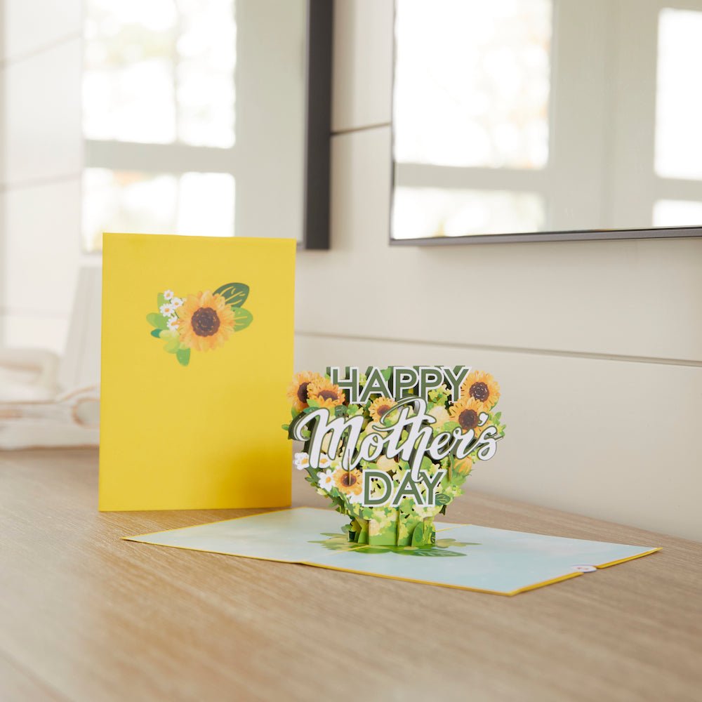 Lovepop - Muttertag - Sonnenblumen 3D Pop - Up Karte - Onlineshop für außergewöhnliche Grußkarten und Paper Art - Online kaufen