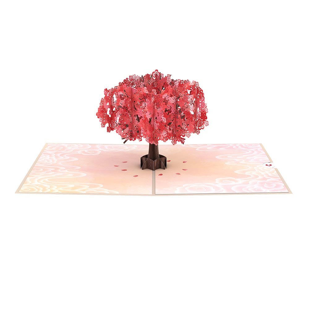 Lovepop - Muttertags - Roter Sakura - Baum Muttertag 3D Pop - Up Karte - Onlineshop für außergewöhnliche Grußkarten und Paper Art - Online kaufen