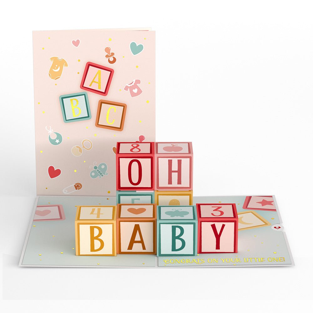 Lovepop - Oh Baby Ankündigung Glückwunsch 3D Pop - Up Karte - Onlineshop für außergewöhnliche Grußkarten und Paper Art - Online kaufen