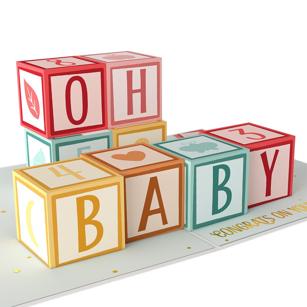 Lovepop - Oh Baby Ankündigung Glückwunsch 3D Pop - Up Karte - Onlineshop für außergewöhnliche Grußkarten und Paper Art - Online kaufen