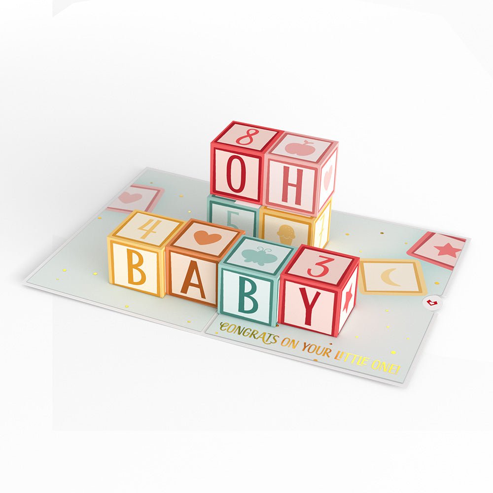 Lovepop - Oh Baby Ankündigung Glückwunsch 3D Pop - Up Karte - Onlineshop für außergewöhnliche Grußkarten und Paper Art - Online kaufen