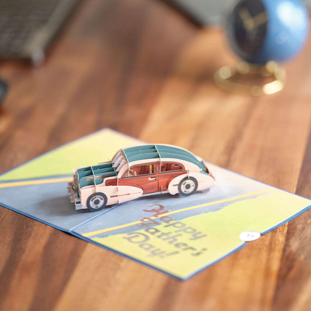 Lovepop - Oldtimer zum Vatertag 3D Pop - Up Karte - Onlineshop für außergewöhnliche Grußkarten und Paper Art - Online kaufen