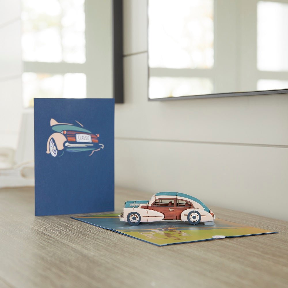 Lovepop - Oldtimer zum Vatertag 3D Pop - Up Karte - Onlineshop für außergewöhnliche Grußkarten und Paper Art - Online kaufen