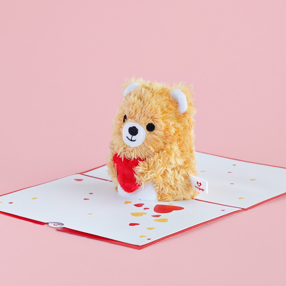 Lovepop - Plüsch - Pop - I love you Beary Much 3D Pop - Up Karte mit Plüschfigur - Onlineshop für außergewöhnliche Grußkarten und Paper Art - Online kaufen