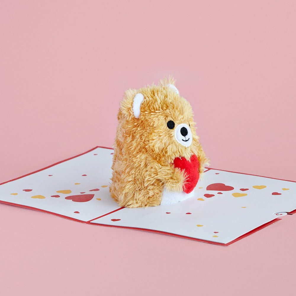 Lovepop - Plüsch - Pop - I love you Beary Much 3D Pop - Up Karte mit Plüschfigur - Onlineshop für außergewöhnliche Grußkarten und Paper Art - Online kaufen