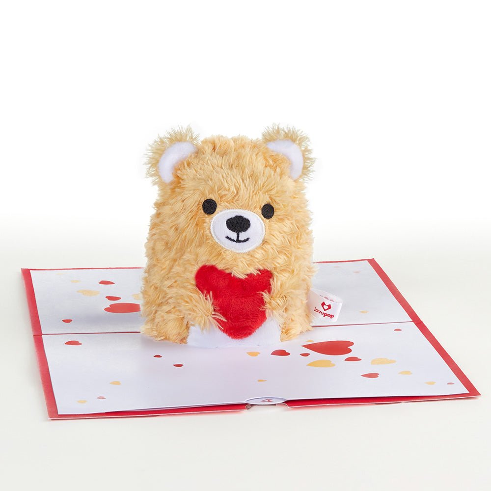 Lovepop - Plüsch - Pop - I love you Beary Much 3D Pop - Up Karte mit Plüschfigur - Onlineshop für außergewöhnliche Grußkarten und Paper Art - Online kaufen