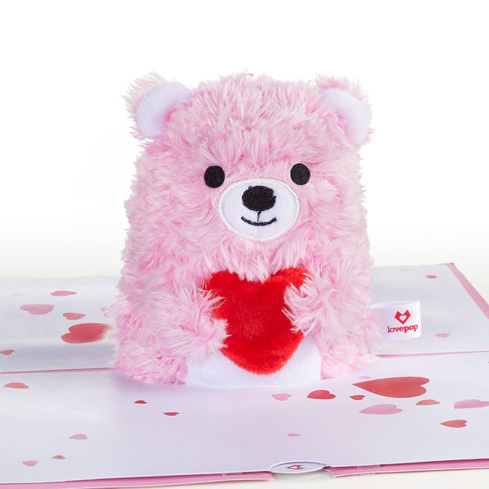 Lovepop - Plüsch - Pop - You make me Beary Happy 3D Pop - Up Karte mit Plüschfigur - Onlineshop für außergewöhnliche Grußkarten und Paper Art - Online kaufen