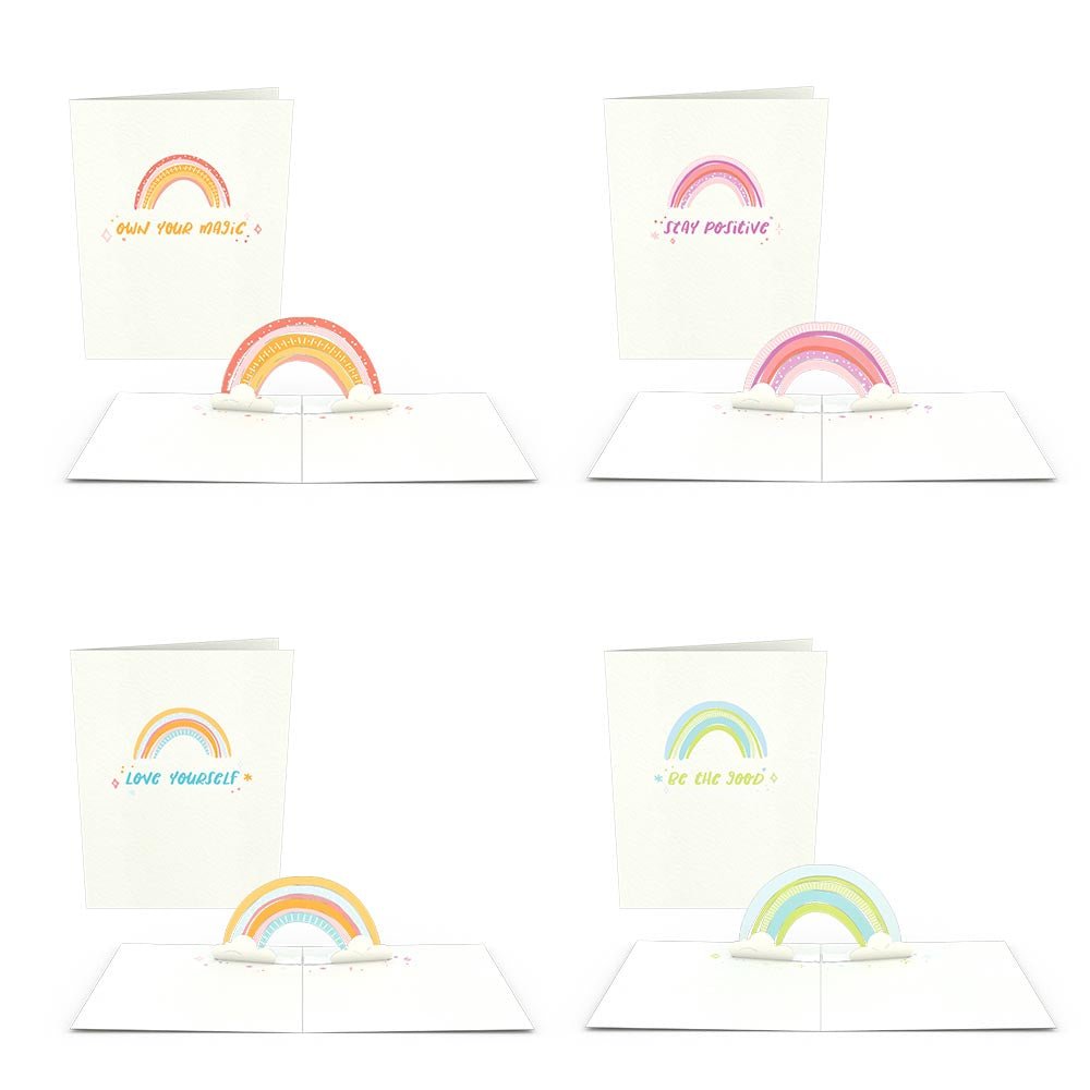 Lovepop - Regenbogen - Notizkarten (4er - Pack) Notizkarte - Onlineshop für außergewöhnliche Grußkarten und Paper Art - Online kaufen