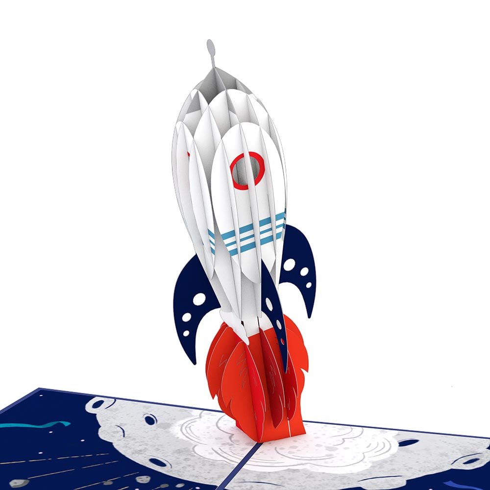 Lovepop - Rocketship Glückwunsch Rakete 3D Pop - Up Karte - Onlineshop für außergewöhnliche Grußkarten und Paper Art - Online kaufen