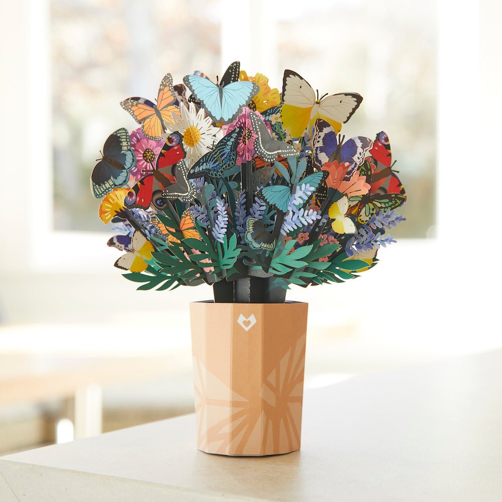 Lovepop - Schmetterlings - Geburtstagspaket 3D Pop - Up Karte + Bouquet Set - Onlineshop für außergewöhnliche Grußkarten und Paper Art - Online kaufen