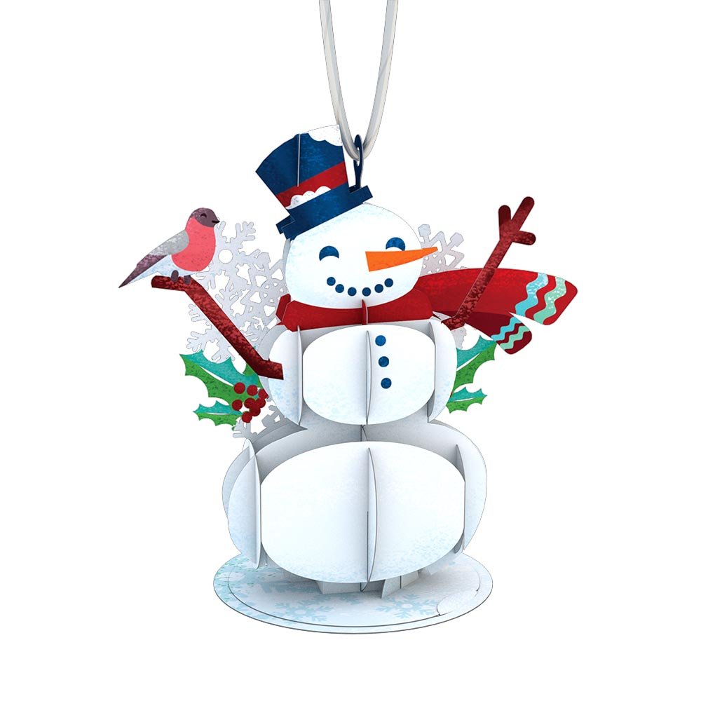 Lovepop - Schneemann mit Ornament 3D Pop - Up Skulpturskarte - Onlineshop für außergewöhnliche Grußkarten und Paper Art - Online kaufen