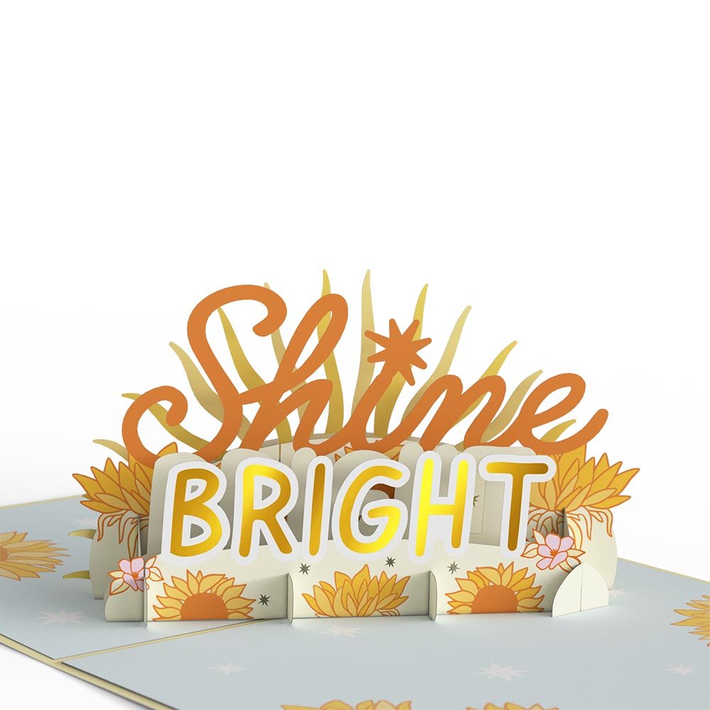 Lovepop - Shine bright! 3D Pop - Up Karte - Onlineshop für außergewöhnliche Grußkarten und Paper Art - Online kaufen