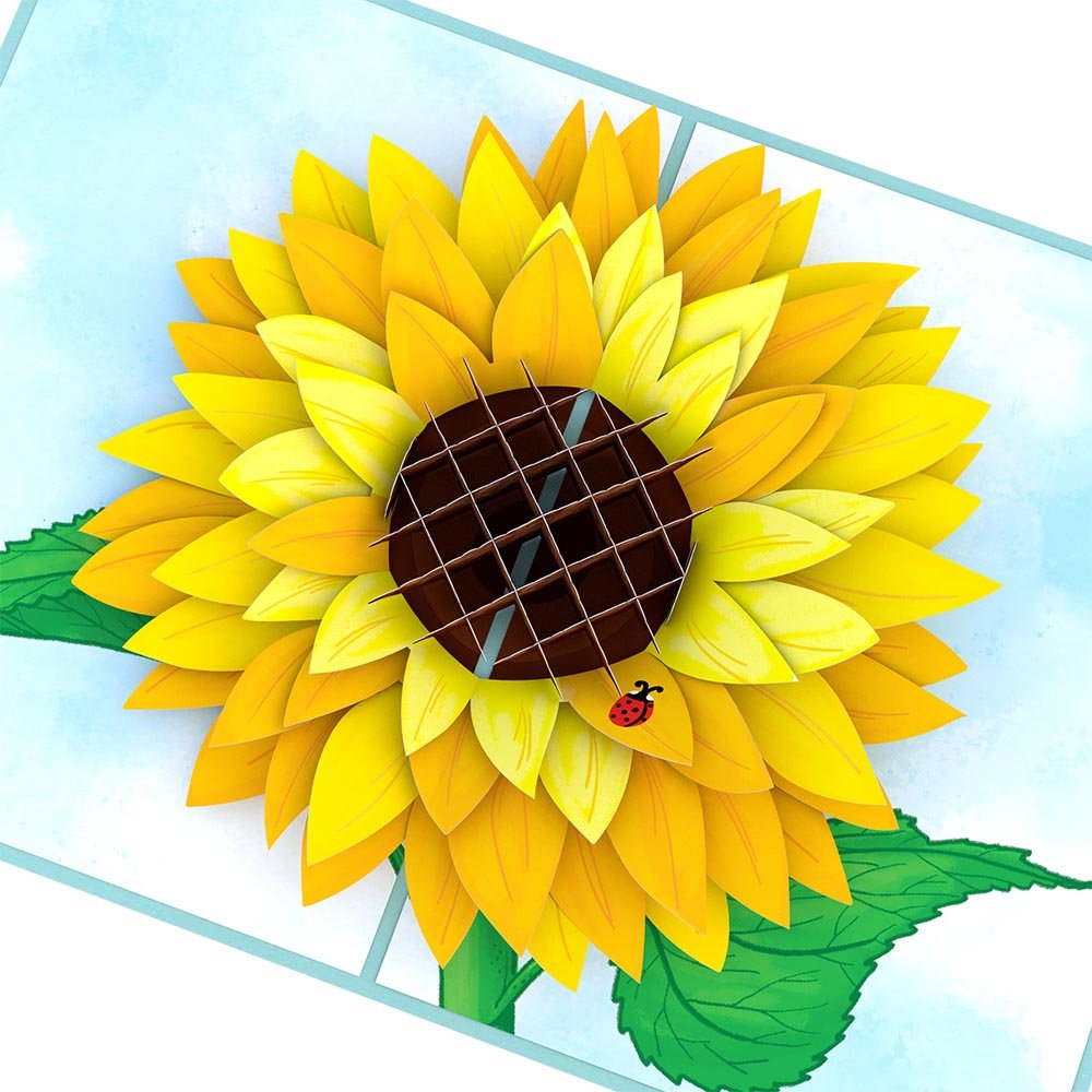 Lovepop - Sonnenblumen 3D Pop - Up Karte - Onlineshop für außergewöhnliche Grußkarten und Paper Art - Online kaufen