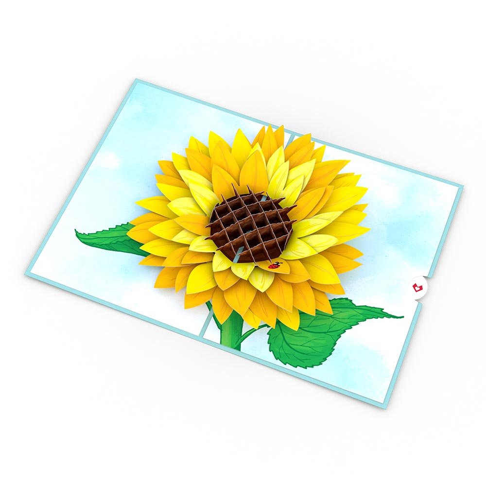 Lovepop - Sonnenblumen 3D Pop - Up Karte - Onlineshop für außergewöhnliche Grußkarten und Paper Art - Online kaufen