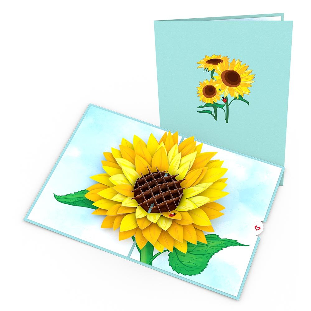 Lovepop - Sonnenblumen 3D Pop - Up Karte - Onlineshop für außergewöhnliche Grußkarten und Paper Art - Online kaufen