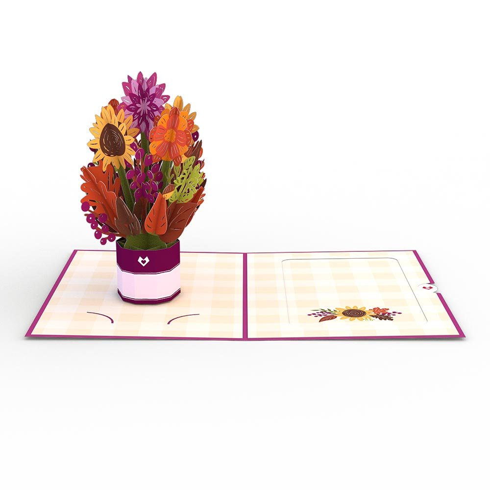 Lovepop - Sonnenblumenkarte mit Ministrauß 3D Pop - Up Skulpturkarte - Onlineshop für außergewöhnliche Grußkarten und Paper Art - Online kaufen