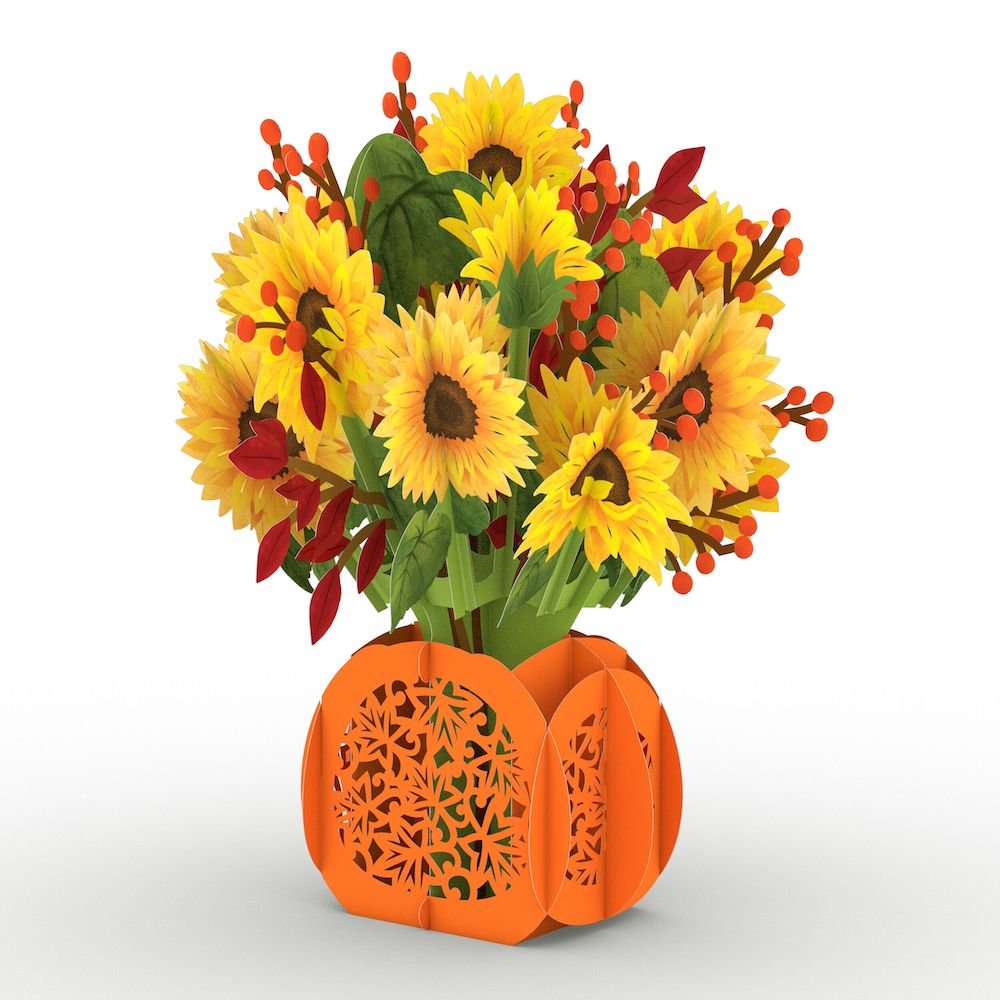 Lovepop - Sonnenblumenstrauß Herbst 3D Pop - Up Bouquet - Onlineshop für außergewöhnliche Grußkarten und Paper Art - Online kaufen