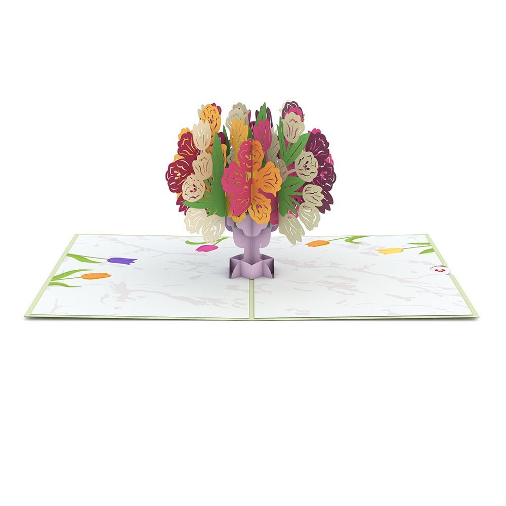 Lovepop - Tulpenarrangement 3D Pop - Up Karte - Onlineshop für außergewöhnliche Grußkarten und Paper Art - Online kaufen