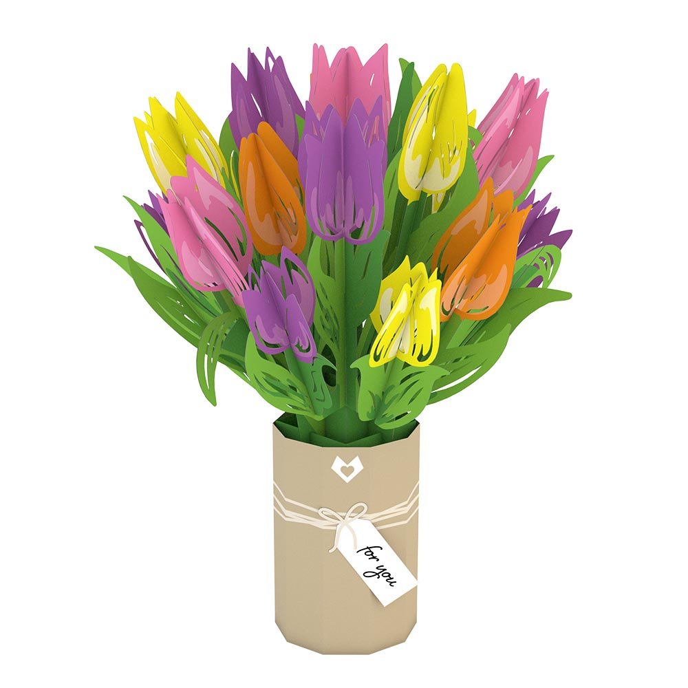 Lovepop - Tulpenstrauß 3D Pop - Up Bouquet - Onlineshop für außergewöhnliche Grußkarten und Paper Art - Online kaufen