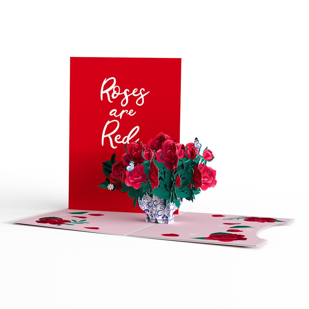 Lovepop - Valentinstag - Rosen - Nistkarte 3D Pop - Up Nestkarte - Onlineshop für außergewöhnliche Grußkarten und Paper Art - Online kaufen