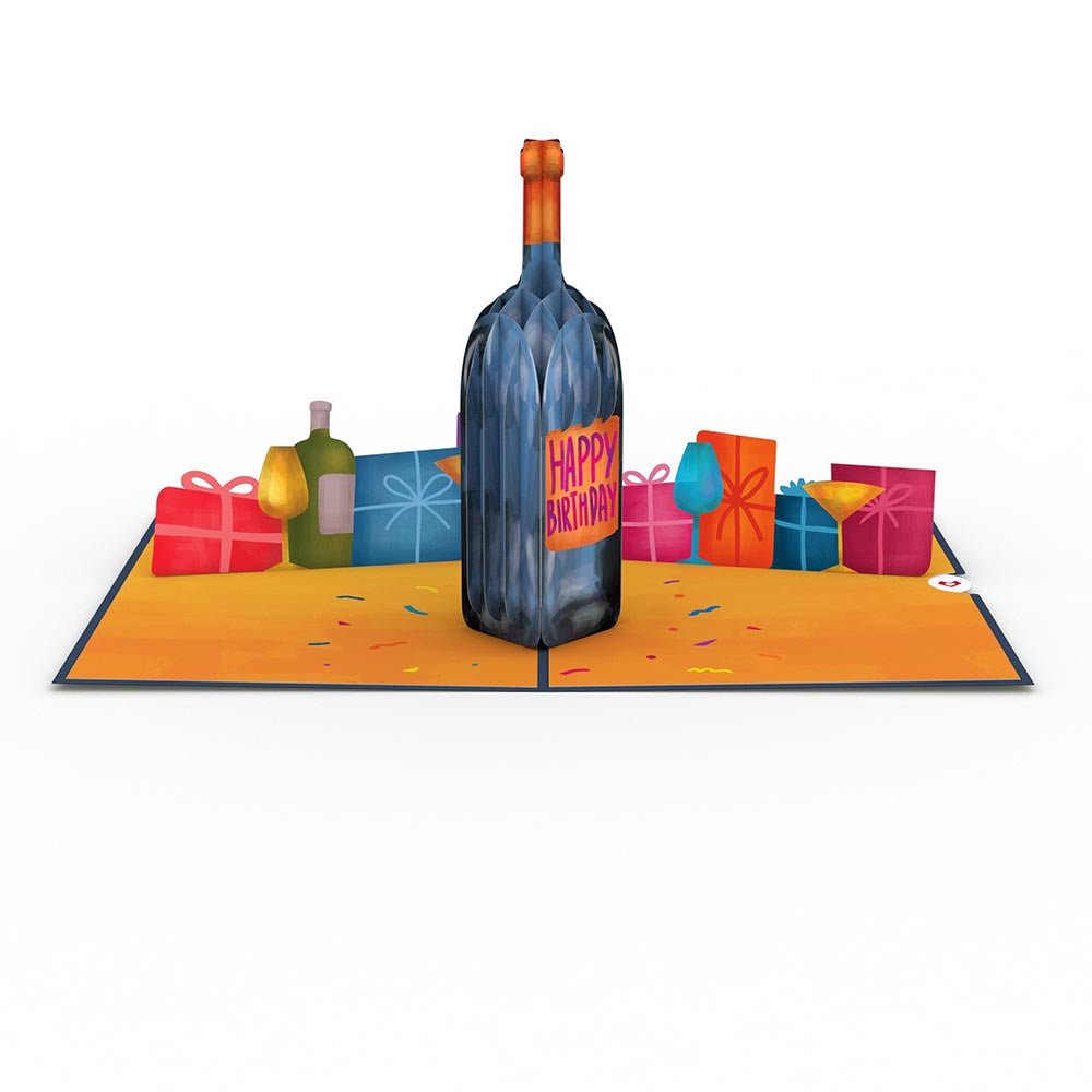 Lovepop - Vintage Wein Geburtstag 3D Pop - Up Karte - Onlineshop für außergewöhnliche Grußkarten und Paper Art - Online kaufen