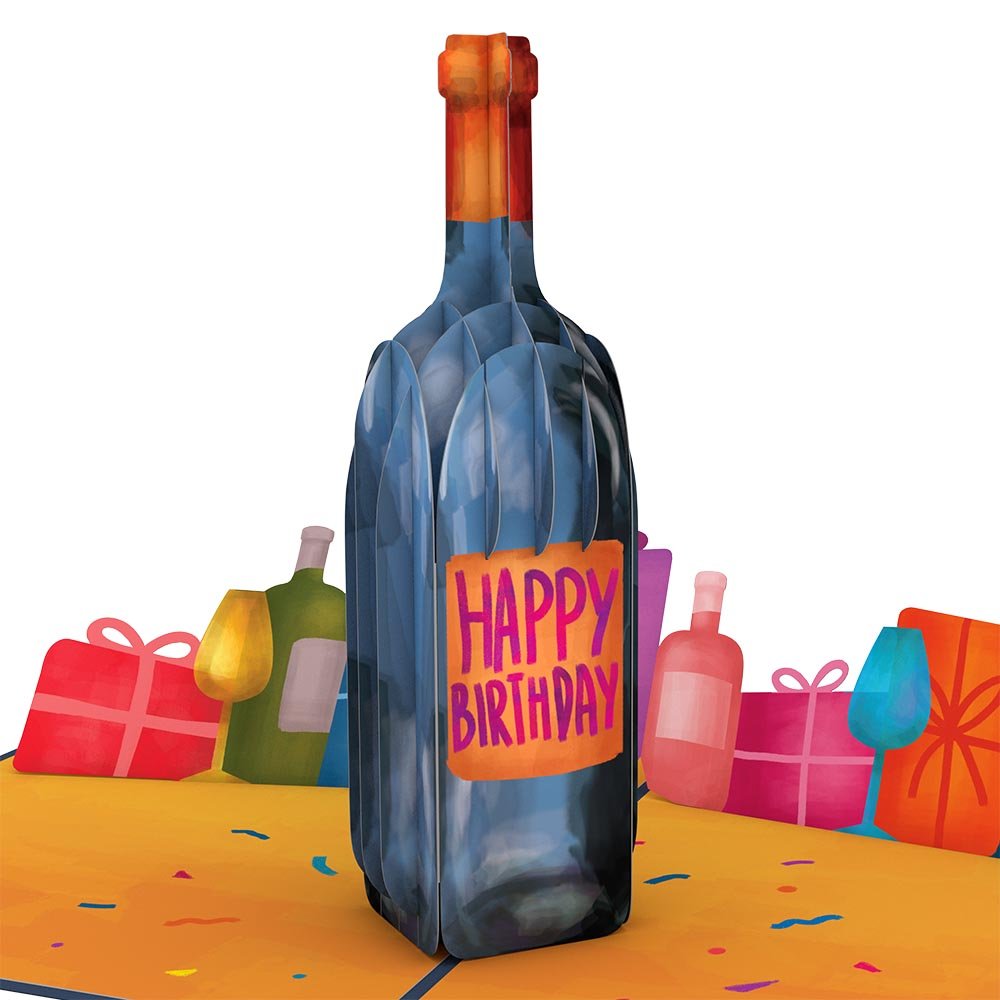 Lovepop - Vintage Wein Geburtstag 3D Pop - Up Karte - Onlineshop für außergewöhnliche Grußkarten und Paper Art - Online kaufen