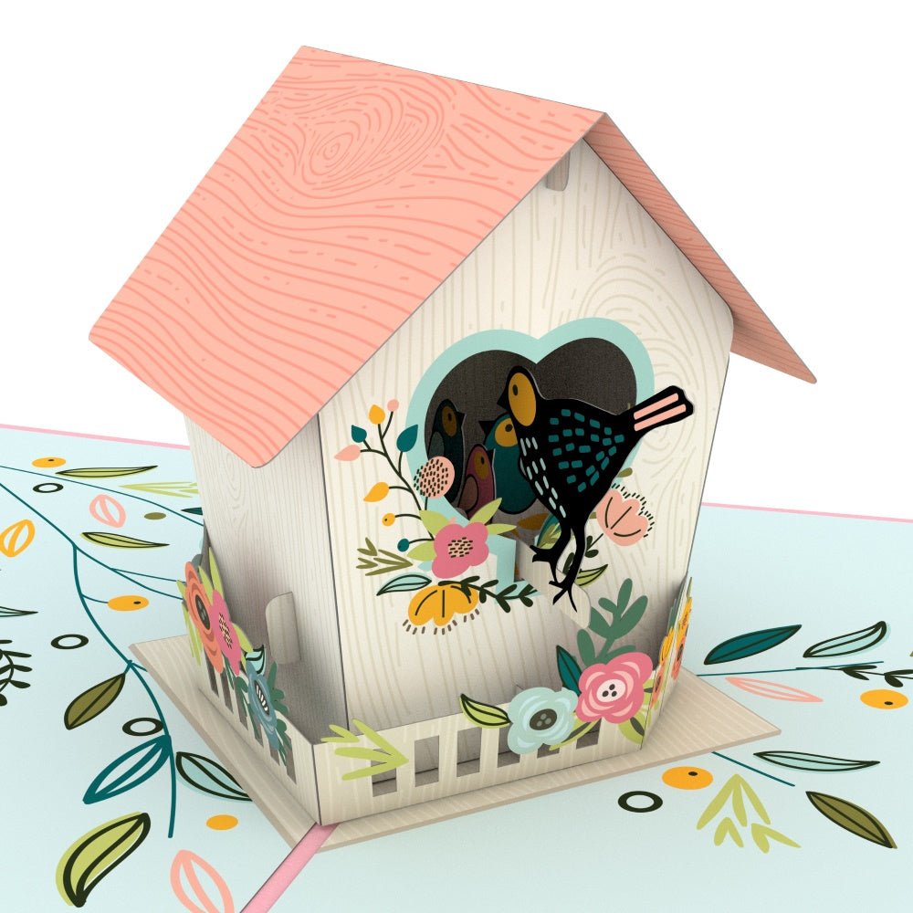 Lovepop - Vogelhaus zum Muttertag 3D Pop - Up Karte - Onlineshop für außergewöhnliche Grußkarten und Paper Art - Online kaufen