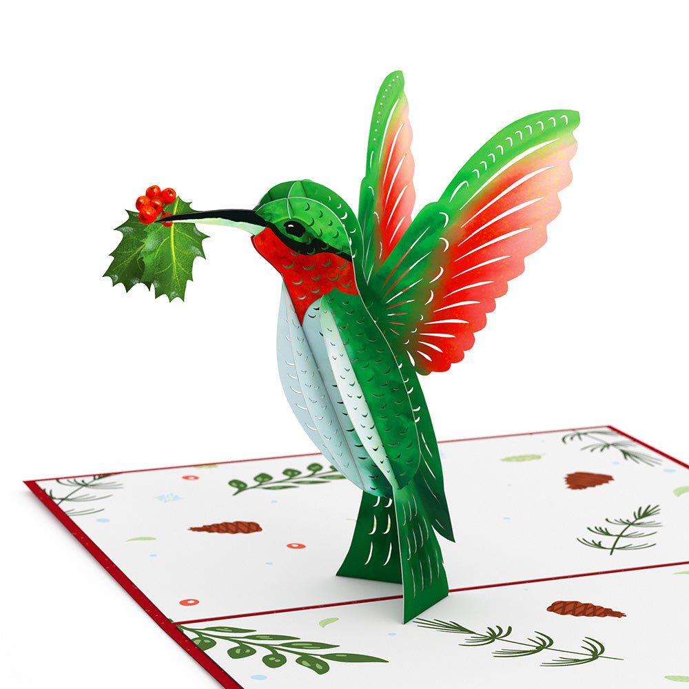 Lovepop - Weihnachten - Feiertagskolibri 3D Pop - Up Karte - Onlineshop für außergewöhnliche Grußkarten und Paper Art - Online kaufen