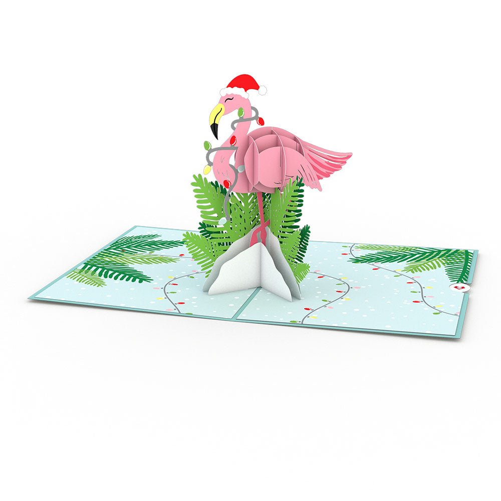 Lovepop - Weihnachts - Flamingo 3D Pop - Up Karte - Onlineshop für außergewöhnliche Grußkarten und Paper Art - Online kaufen