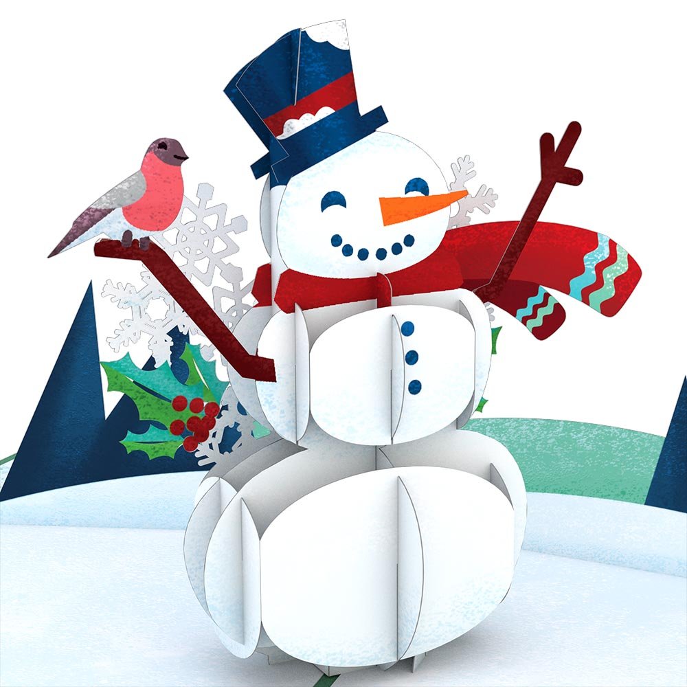 Lovepop - Weihnachts - Schneemann 3D Pop - Up Karte - Onlineshop für außergewöhnliche Grußkarten und Paper Art - Online kaufen