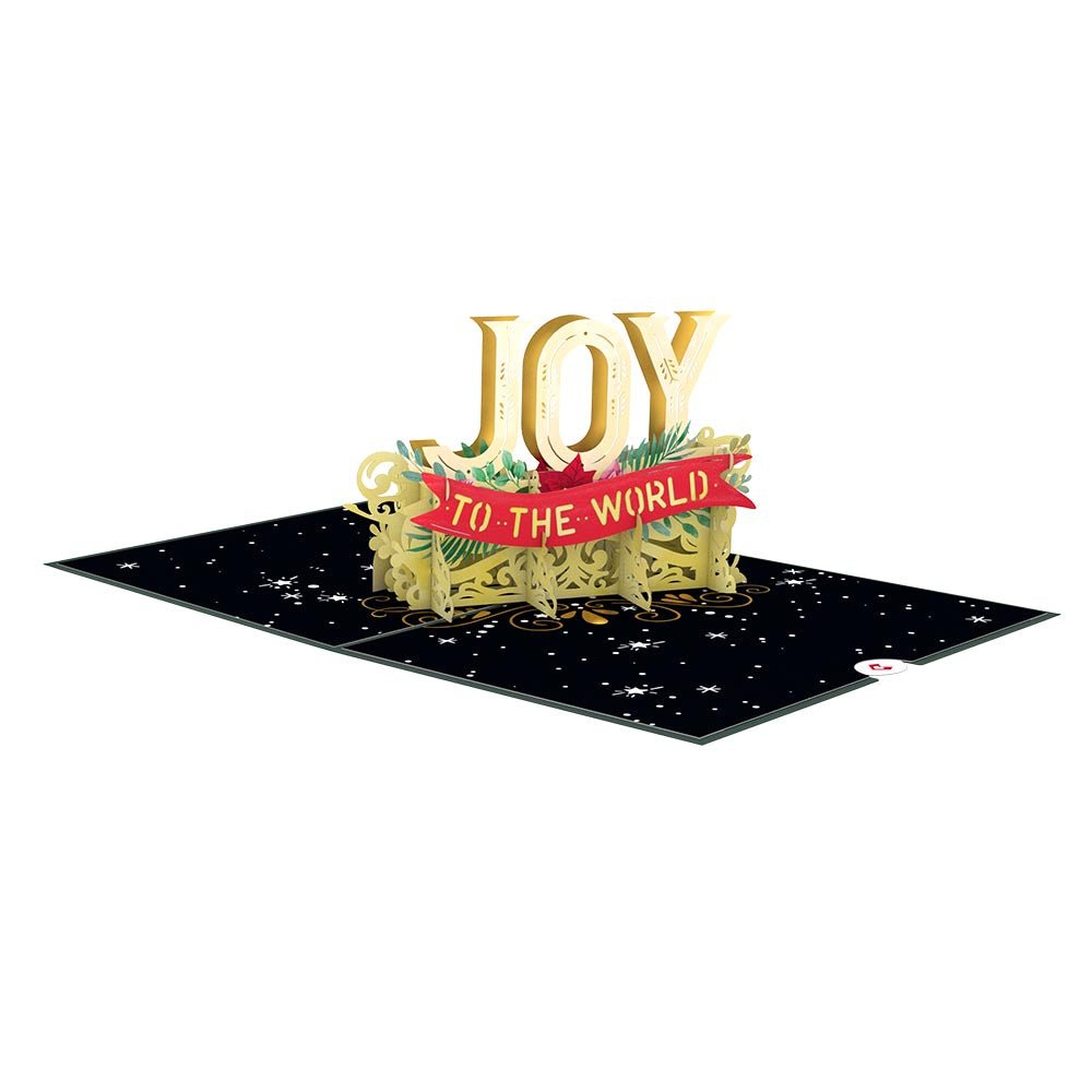 Lovepop - Weihnachtskarte - Joy to the World 3D Pop - Up Karte - Onlineshop für außergewöhnliche Grußkarten und Paper Art - Online kaufen