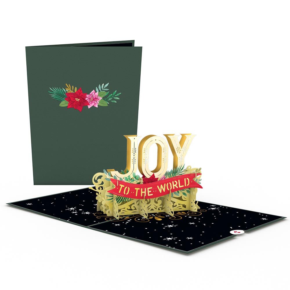 Lovepop - Weihnachtskarte - Joy to the World 3D Pop - Up Karte - Onlineshop für außergewöhnliche Grußkarten und Paper Art - Online kaufen