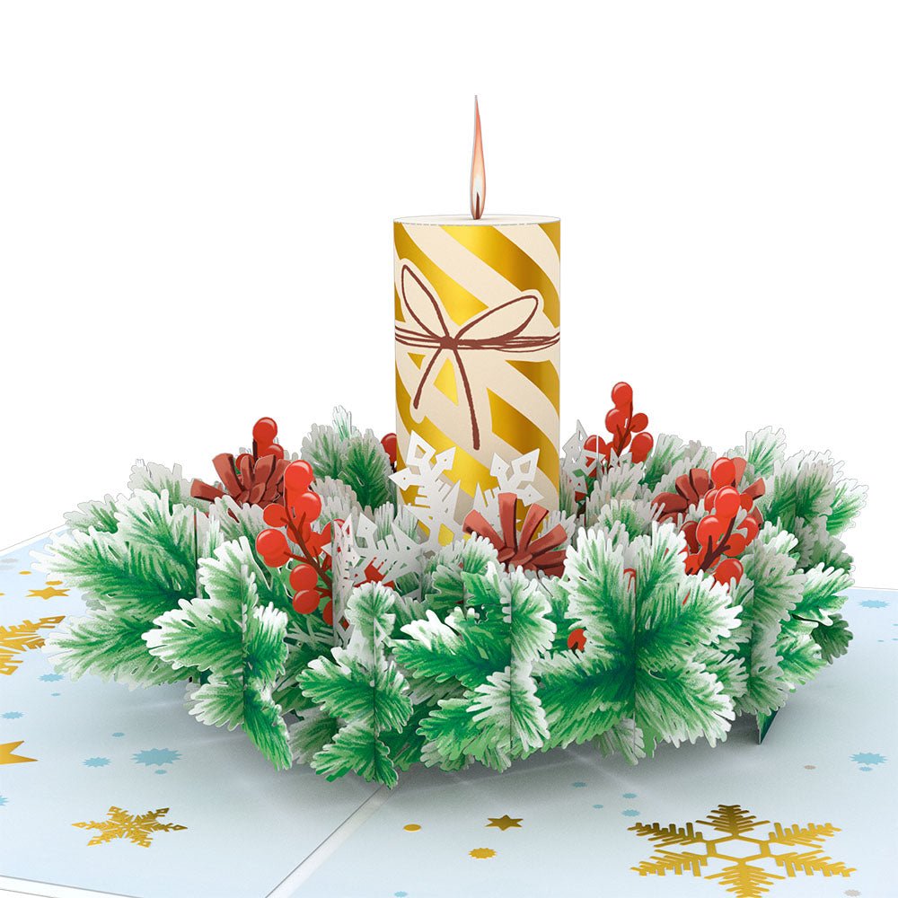 Lovepop - Weihnachtskerzen 3D Pop - Up Karte - Onlineshop für außergewöhnliche Grußkarten und Paper Art - Online kaufen